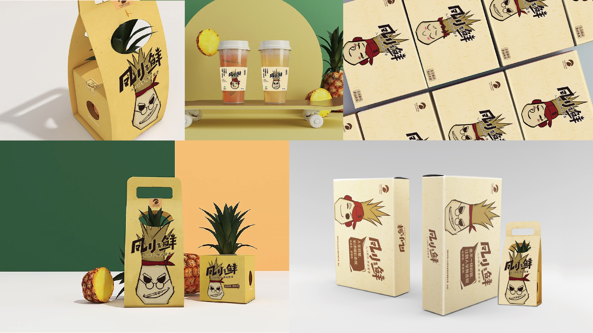 南阳凤小鲜凤梨品牌形象设计